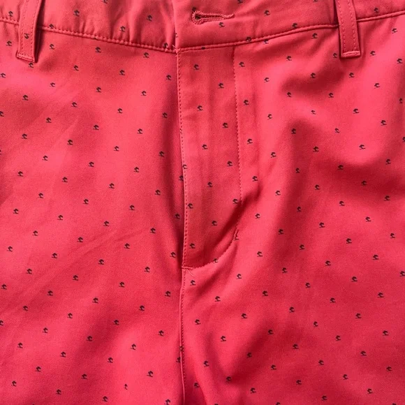 Adidas Dark Rose Pink Ultimate 365 Printed Golf Shorts with Pockets Size 32 - Picture 2 of 5